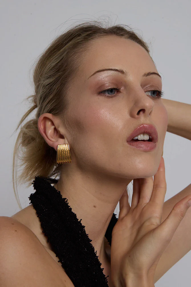 RIBBED EARRINGS - Image 5
